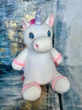 White with Pink Tail Unicorn Gift Plush Toy